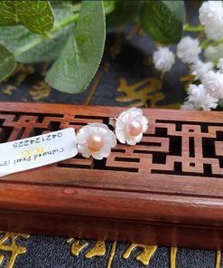 Bông Tai Ngọc Trai Hồng Đào