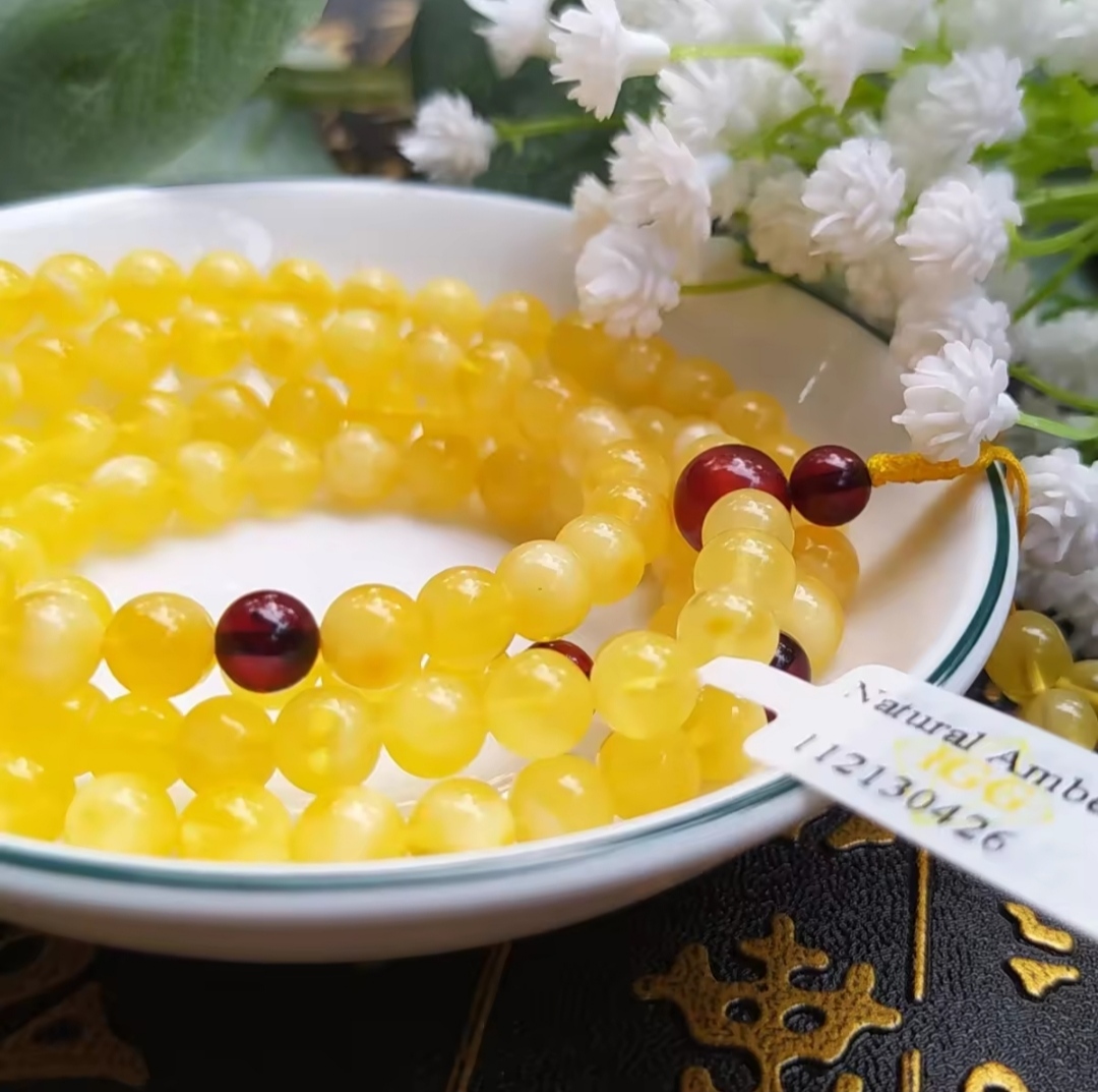 Chuỗi Hổ Phách Vàng Mật Lạp - Ảnh 3