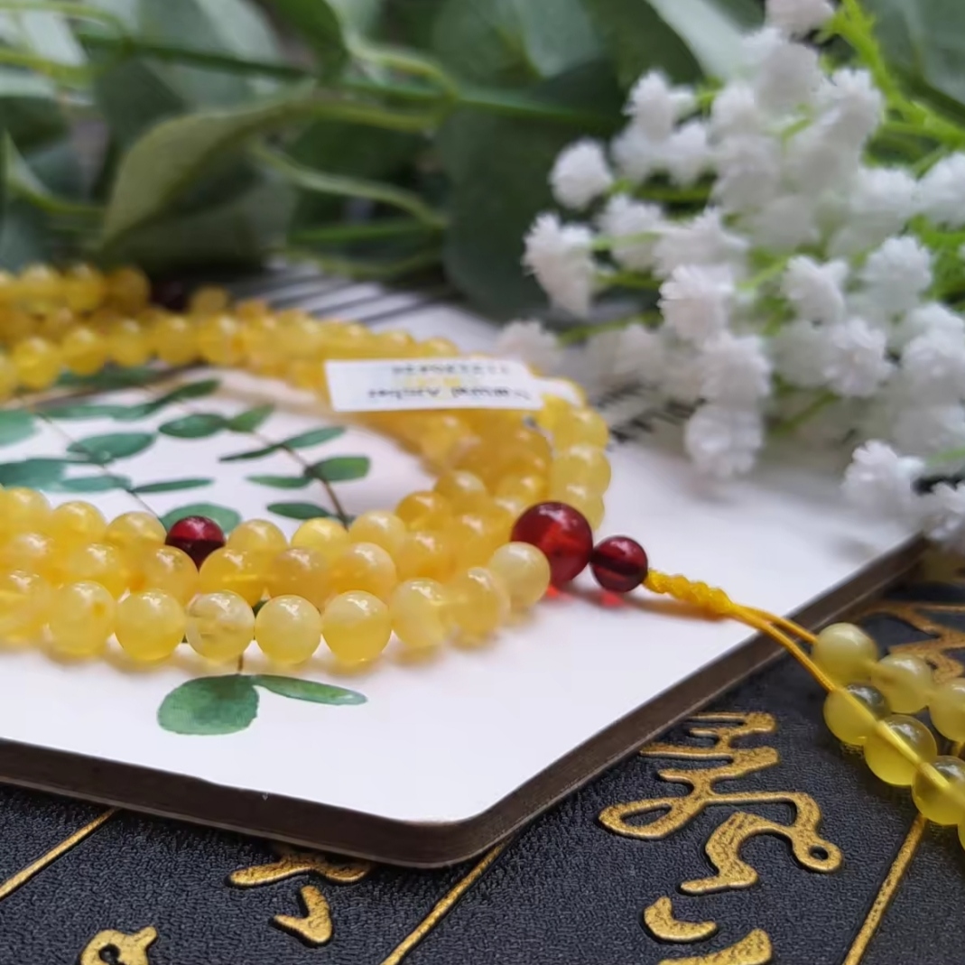 Chuỗi Hổ Phách Vàng Mật Lạp - Ảnh 2