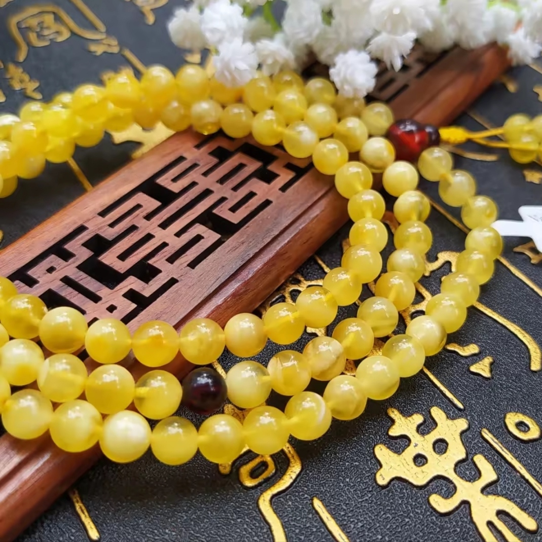 Chuỗi Hổ Phách Vàng Mật Lạp