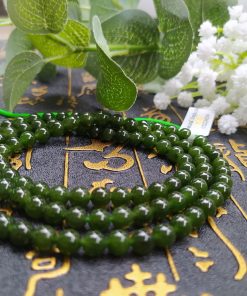 Chuỗi Ngọc Bích Xanh Lục Đậm - Ảnh 3