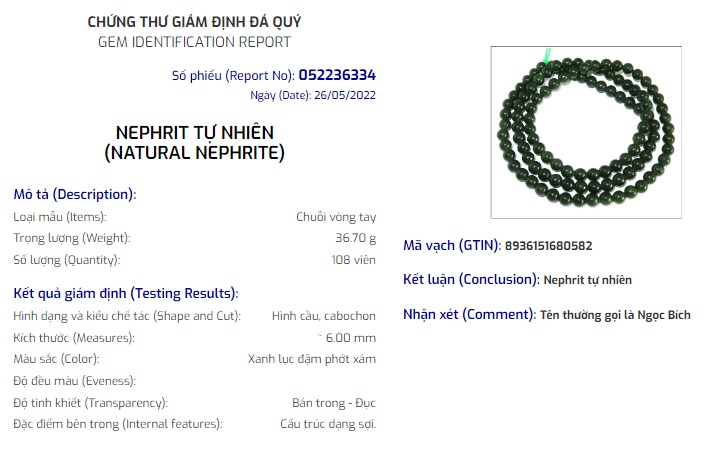 Chuỗi Ngọc Bích Xanh Lục Đậm - Ảnh 4