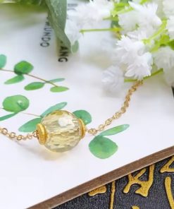 Dây Chuyền Thạch Anh Vàng