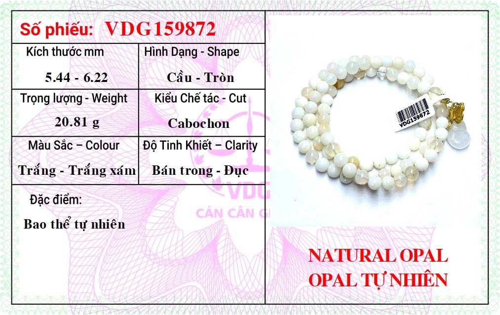 Chuỗi Opal Trắng - Ảnh 4